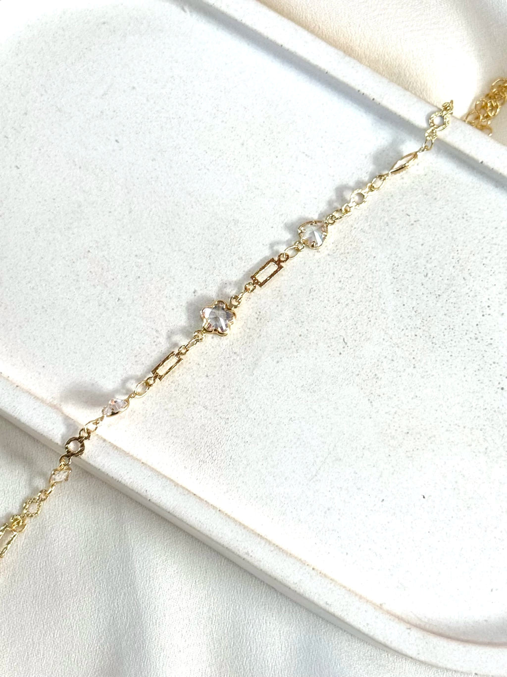 Pulseira coração estrela e ponto de luz