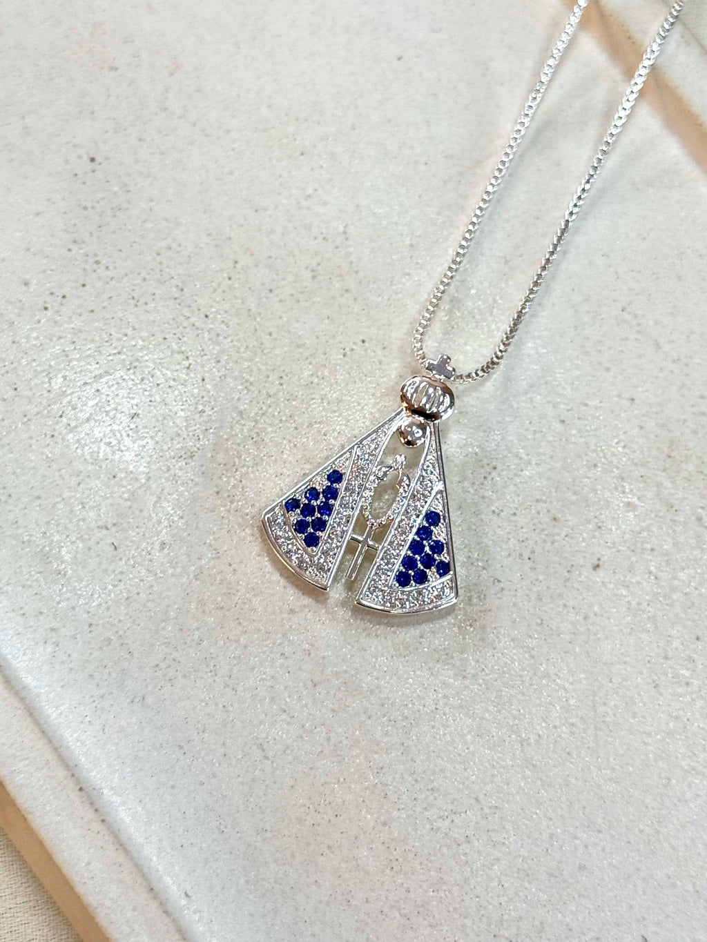Colar Nossa Senhora Aparecida manto azul