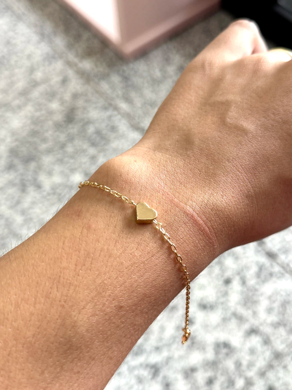 Pulseira Cadeadinho com coração 8 mm