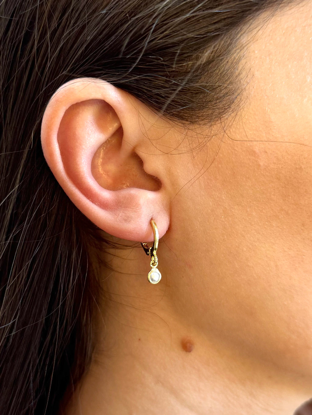 Argola pérola 4mm