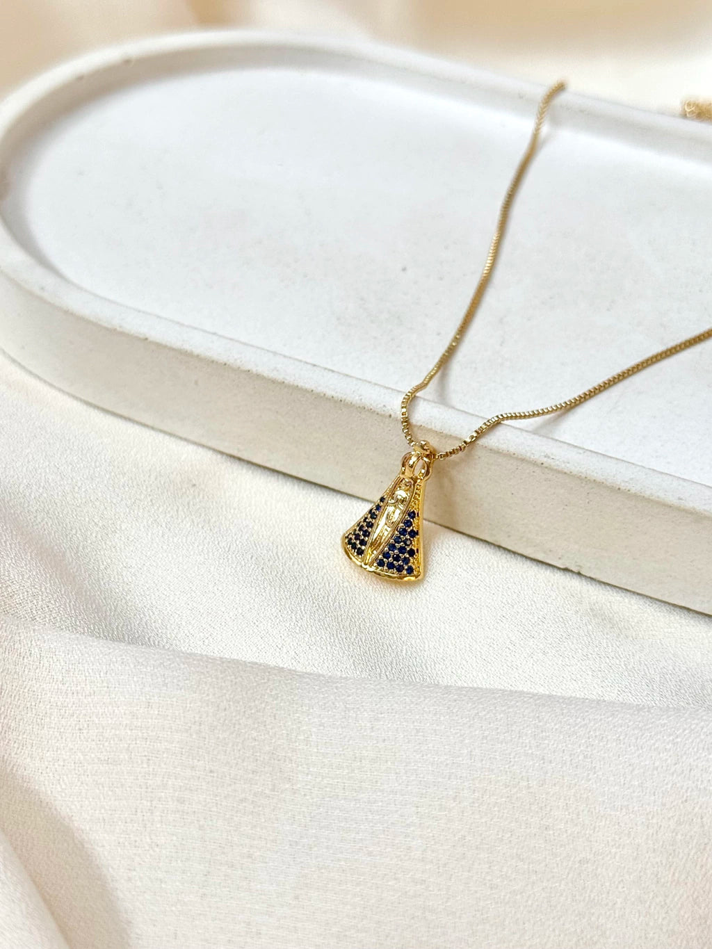 Colar Nossa Senhora Aparecida manto Azul