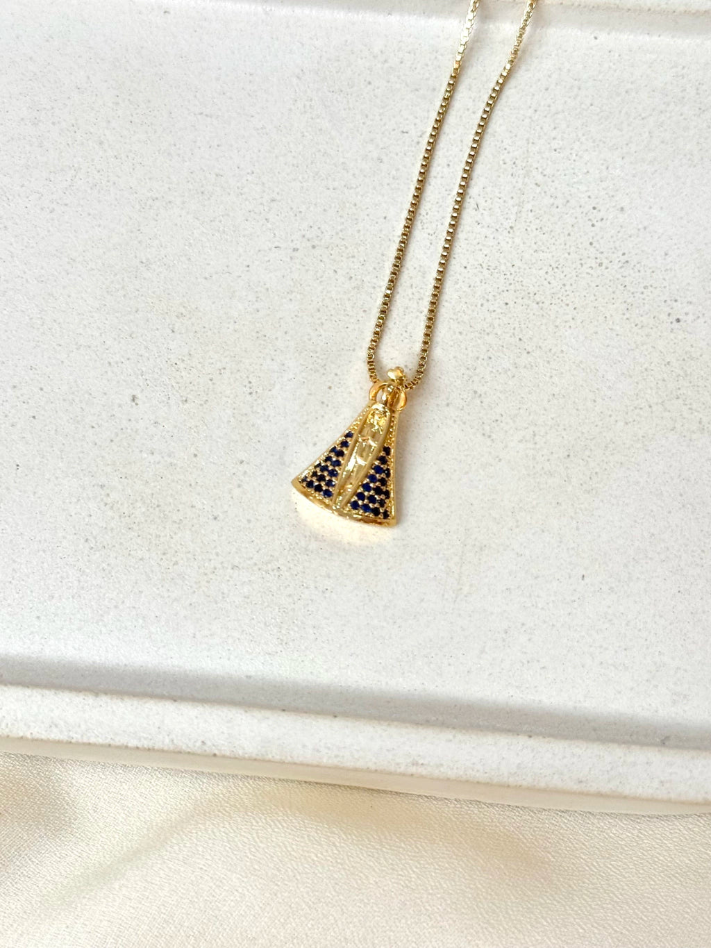 Colar Nossa Senhora Aparecida manto Azul