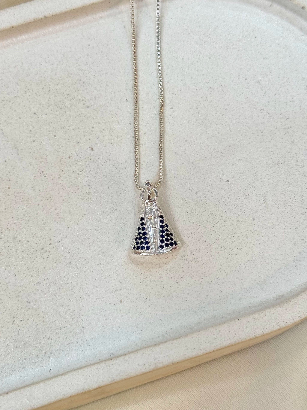 Colar Nossa Senhora Aparecida manto Azul