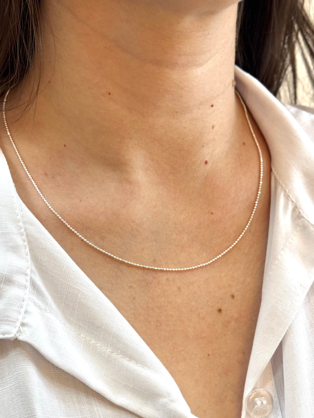 Colar bolinhas 1mm 45cm