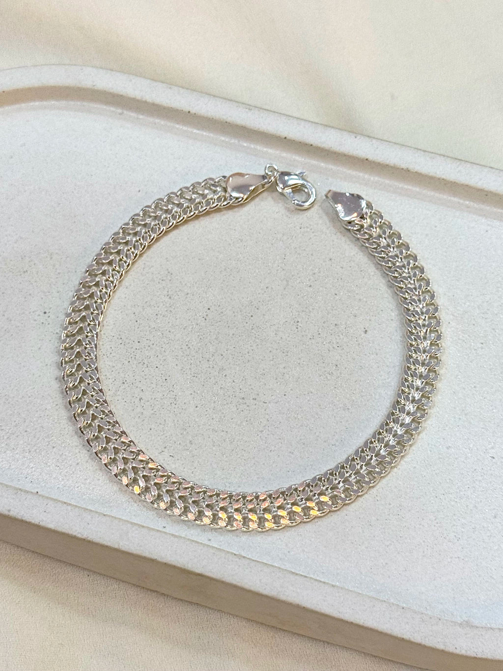Pulseira masculina grumet dupla 7mm fecho relógio