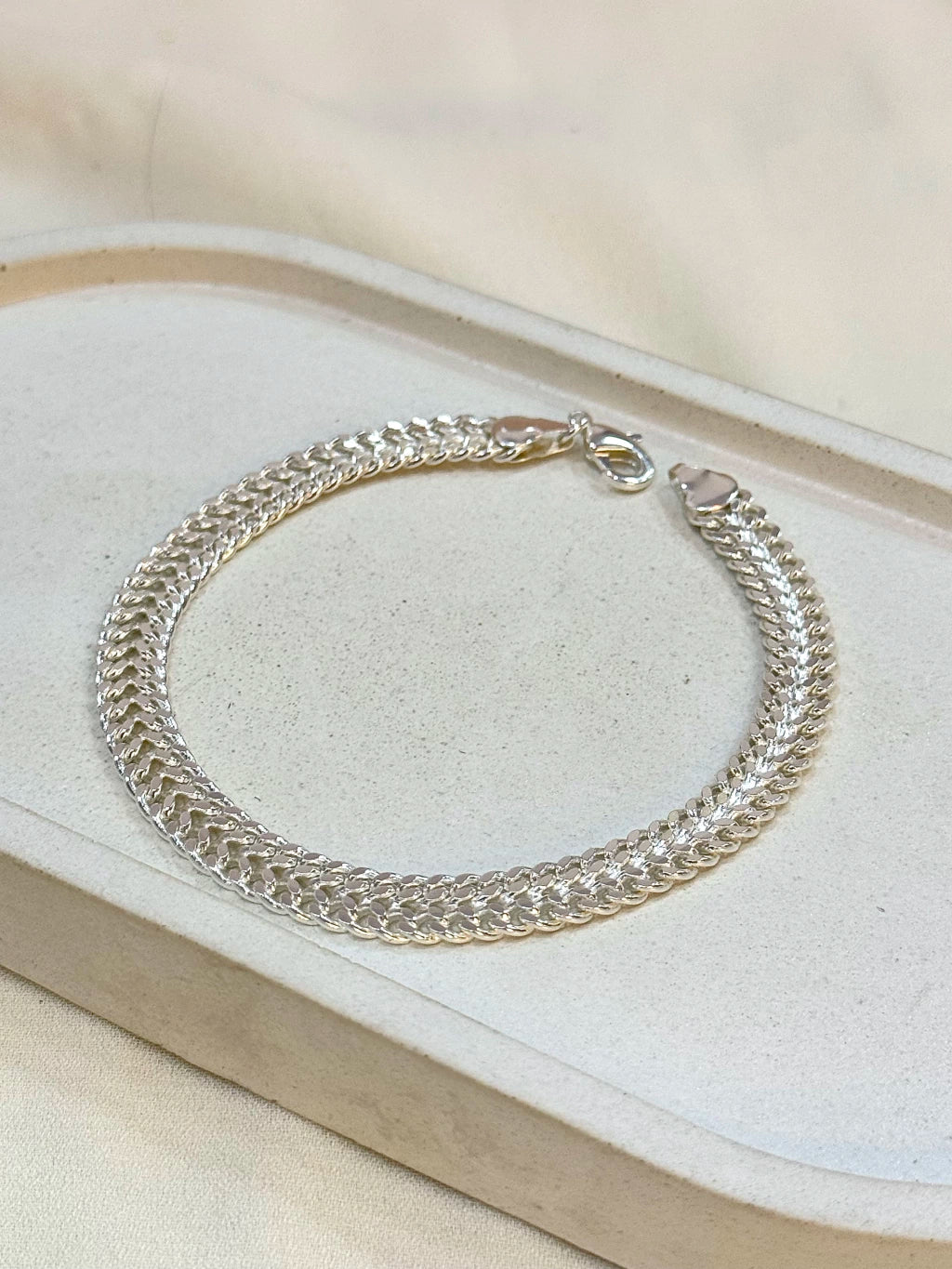 Pulseira masculina grumet dupla 7mm fecho relógio