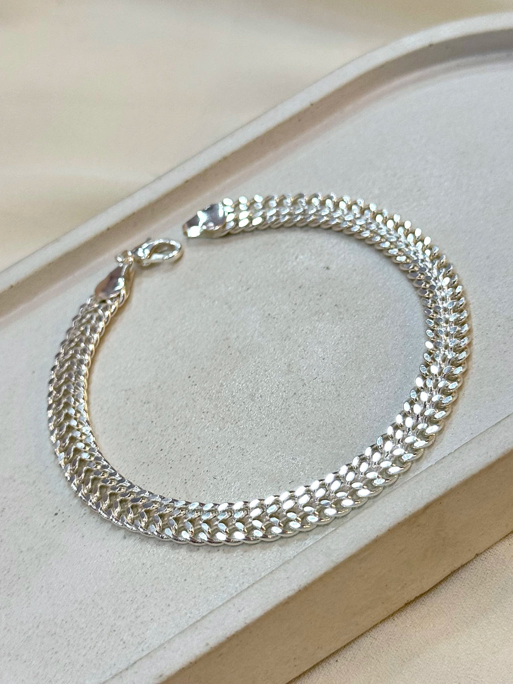 Pulseira masculina grumet dupla 7mm fecho relógio